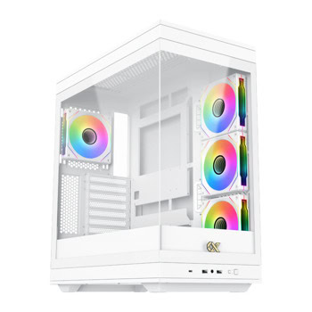 Кутия Xigmatek Meta Arctic, EATX/ATX/mATX/Mini-ITX, 1x USB 3.1 Type-C, 4x 120mm вентилатора, с прозорец, бяла, без захранване | JAR Computers Кутия Xigmatek Meta Arctic бяла