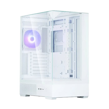 Кутия Zalman P40 Prism White, ATX/mATX/Mini-ITX, 1x USB 3.1 Type-C, 1x 120mm вентилатор, с прозорец, бяла, без захранване | JAR Computers Кутия Zalman P40 Prism бяла