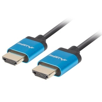 Кабел Lanberg CA-HDMI-22CU-0018-BK, от HDMI(м) към HDMI(м), 1.8m, черен | JAR Computers Lanberg CA-HDMI-22CU-0018-BK