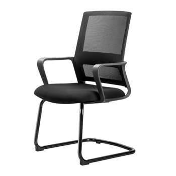 Посетителски стол Deli Como, до 120кг, дамаска/мрежа, черен | JAR Computers Посетителски стол Deli Como