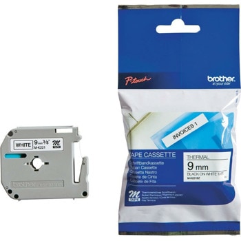 Лента за етикетни принтери BROTHER, ТИП M - 9 mm BLACK ON WHITE TAPE - P№: MK221BZ image