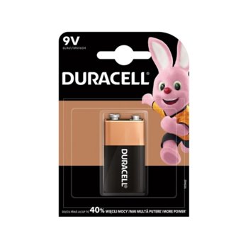 Батерия алкална Duracell, 6LR61, 9V, 1 бр. | JAR Computers Duracell 6LR61 9V