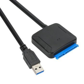 Преходник VCom CU816, от USB 3.0 A(м) към SATA+Power, няма захранващ адаптер, черен | JAR Computers VCom CU816 USB A(м) към SATA III 3688