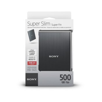 Sony HD-SG5 external HDD Slim Black