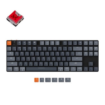 Клавиатура Keychron K1 SE TKL Hot-Swappable Low Profile Keychron Optical Red Switch RGB Backlight, Aluminium and Plastic Frame, механична, RGB подсветка, мултимедийни бутони, USB, черна | JAR Computers Keychron K1 SE TKL Hot-Swappable Red Switch