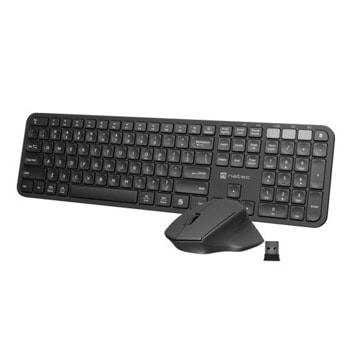 Комплект клавиатура и мишка Natec NKL-1998, безжични, 1600dpi, Bluetooth, USB, черен | JAR Computers Natec NKL-1998