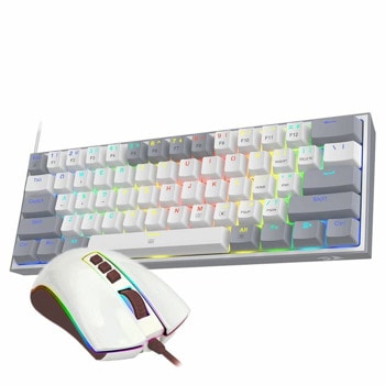 Комплект клавиатура и мишка Redragon Dynamic Duo S131, 12400 dpi, 8 бутона, USB, бели | JAR Computers Redragon Dynamic Duo RD-S131