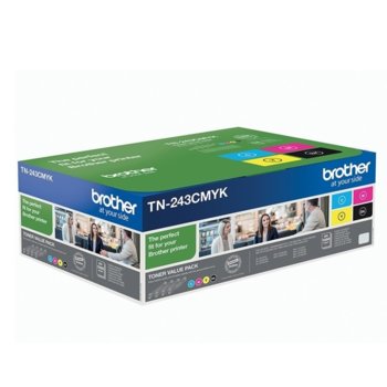 Тонер касета за Brother DCP-L3510CDW/DCP-L3550CDW/HL-L3210CW/HL-L3270CDW/MFC-L3730CDN, Black, Cyan, Magenta, Yellow- TN-243CMYK, Заб.: 1000 брой страници | JAR Computers Brother TN-243CMYK