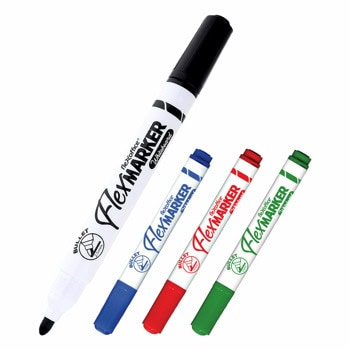 Маркери FO-WB03, комплект 4 цвята, черен, зелен, червен и син, 2-5 мм, за бяла дъска | JAR Computers FO-WB03 4 цвята