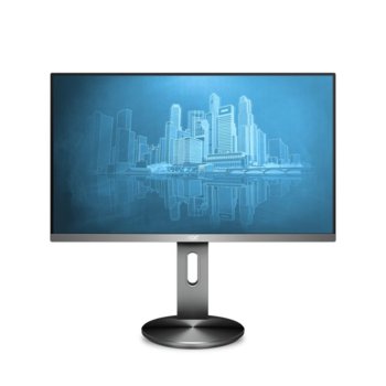 Монитор AOC I2490PXQU, 23.8" (60.45 cm) IPS панел, Full HD, 4ms, 250cd/m2, 100M:1, DisplayPort, HDMI, VGA, USB Hub | JAR Computers AOC I2490PXQU