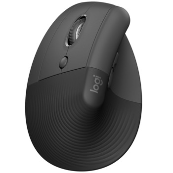Мишка Logitech Lift Left Vertical Ergonomic Mouse, оптична (4000 dpi), безжична, Bluetooth, черна | JAR Computers Logitech Lift Left Vertical Ergonomic Mouse