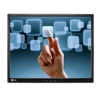 Монитор 17" (43.18 cm) LG T1710BP-BN (5:4) сензорен екран, 5ms, 20 000:1 200cd/m2, USB, черен, 3г | JAR Computers 17" (43.18 cm) LG T1710BP-BN (5:4) сензорен екран