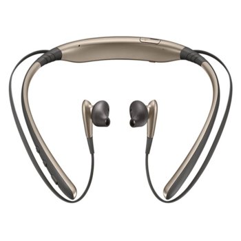 Слушалки Samsung Bluetooth Headset Level U, Bluetooth(безжични), микрофон, хибриден тип тапи/отворени, златисти | JAR Computers Samsung Bluetooth Headset Level U EO-BG920