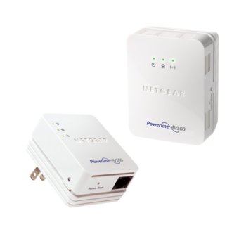 Netgear Powerline 500 + WiFi, 500Mbps & 300Mbps 802.11n, комплект 2 устройства | JAR Computers Netgear Powerline 500 WiFi XWNB5201