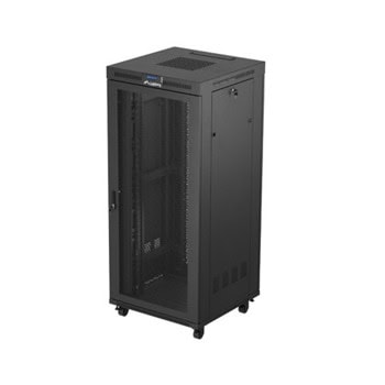 Комуникационен шкаф Lanberg FF01-8837-23BL, 19", 37U, 172.1 x 80 x 80 cm, товароносимост до 1200кг, термостат, черен | JAR Computers Lanberg FF01-8837-23BL