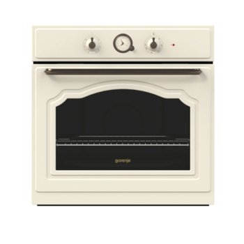 Фурна за вграждане GORENJE BO 73 CLI, клас А, 3300 W, 67л., Механично управление, HomeMade форма, SilverMatte емайл, Голям обем, SuperSize тави, AquaClean почистване, слонова кост | JAR Computers GORENJE BO 73 CLI