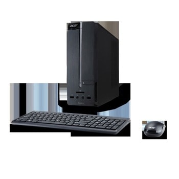 Настолен компютър PC Acer Aspire XC-605 (DT.STEEX.004), дву-ядрен Intel® Core™ i3-4130 3.40 GHz, 4GB DDR3 RAM, 1000GB HDD, GeForce GT625, DVDRW, клавиатура & мишка, Linux, 2г. гаранция | JAR Computers PC Acer Aspire XC-605 DT.STEEX.004
