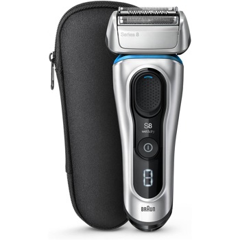 Самобръсначка Braun Shaver Series 8 (8330S), с батерия, LED дисплей, водоустойчива, 10 000 звукови вибрации, технология Wet & Dry, до 60 мин време на работа, сребриста | JAR Computers Braun Shaver Series 8 8330S