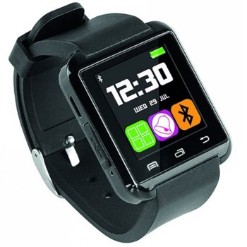 Смарт часовник ediaTech MT856, Bluetooth 3.0, Показване на повикващия, Информация за входящите SMS, Барометър, крачкомер, аларма, монитор за сън, хронометър, калкулатор, черен image