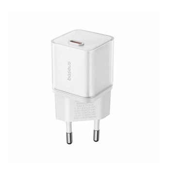 Зарядно устройство Baseus GaN5S Fast Charger 1C, от контакт към USB C(ж), 30W, бяло | JAR Computers зарядно baseus gan5s fast charger 1c 30w