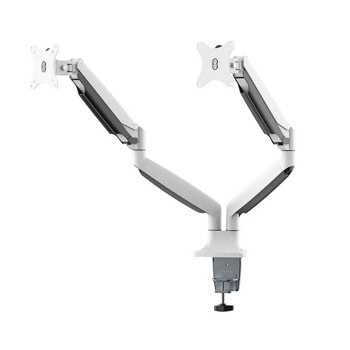Стойка за монитор Neomounts NM-D750DWHITE, за плот, за екрани от 10" до 32", VESA до 100x100, до 9кг на монитор, за 2 бр. монитора, бяла | JAR Computers Neomounts NM-D750DWHITE