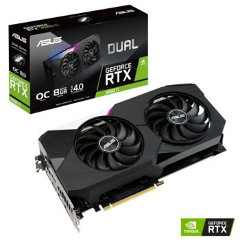 Видео карта Nvidia GeForce RTX 3060 Ti, 8GB, Asus DUAL OC Edition, GDDR6, 256-bit, DP, HDMI | JAR Computers Asus DUAL-RTX3060TI-O8G