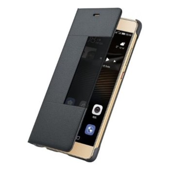 Huawei Flip Case with Window P9 Plus тъмносив