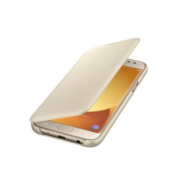 Samsung J530 Wallet Cover Gold
