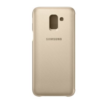 Samsung J6 Wallet Cover Gold