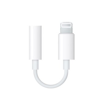 Адаптер Apple от Lightning към 3.5мм жак, бял | JAR Computers Apple Lightning to 3.5 mm Headphone Jack Adapter