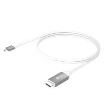 j5create JCC153G, USB-C m - HDMI m, 1.8 m, бял