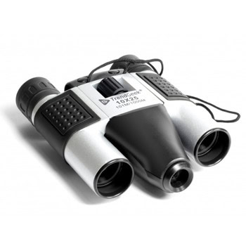 Бинокъл Technaxx TrendGeek TG-125, 10x оптично увеличение, 25mm диаметър на лещата (апертура), цифрова камера, microSD слот до 32GB, сребрист | JAR Computers Technaxx TrendGeek TG-125