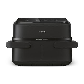 Фритюрник с горещ въздух Philips NA150/00, 7 л. вместимост, RapidAir Plus технология, двойна кошница, 2450W | JAR Computers Philips NA150/00