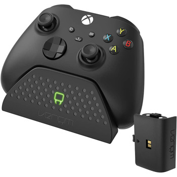 Докинг станция Venom VS2880, за зареждане на Xbox One/Series X/S контролери, включена 1x 850mAh акумулаторна батерия, черен | JAR Computers Venom VS2880