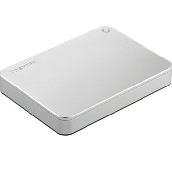 Твърд диск 2TB Toshiba Canvio Premium (сребрист), външен, 2.5" (6.35 cm), USB 3.0 | JAR Computers Toshiba Canvio Premium 2TB silver metallic