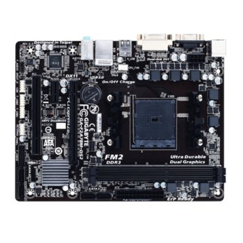 Дънна платка Gigabyte F2A78M-DS2, AMD A78, FM2+, DDR3, PCI-E 3.0 (DVI), SB7.1, Lan1000, 4x SATA 6Gb/s RAID 0,1,10, 2x USB3.0, mATX | JAR Computers Gigabyte F2A78M-DS2