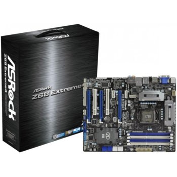 Дънна платка ASRock Z68 Extreme4, Z68, LGA1155, DDR3, 4xPCI-E (SLi/CF) (HDMI, DisplayPort, DVI), SB7.1 THX TruStudio PRO™, Lan1000, 4 SATA 6Gb/s RAID 0,1,5,10, eSATA, 1394, 4xUSB3.0, ATX | JAR Computers ASRock Z68 Extreme4