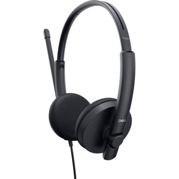 Слушалки Dell Stereo Headset WH1022, микрофон, 20 - 20000 Hz, 1.5 m кабел, USB, черни | JAR Computers Dell Stereo Headset WH1022