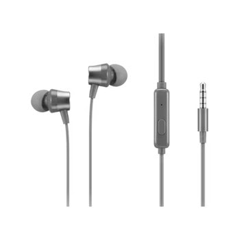 Слушалки Lenovo 110, Jack 3.5mm, микрофон, 9mm говорители, сиви | JAR Computers Lenovo 110 Analog In-Ear Headphone GXD1J77354