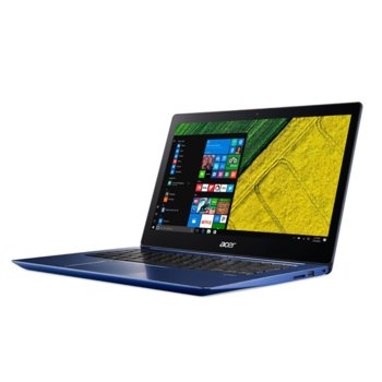 Лаптоп Acer Swift 3 SF314-52G-85L8 (NX.GQWEX.005)(син), четириядрен Kaby Lake R Intel Core i7-8550U 1.8/4.0GHz, 14" (35.56 cm) Full HD IPS Anti-Glare Display & GF MX150 2GB, (HDMI), 8GB DDR4, 256GB SSD, 2x USB 3.0, Windows 10 Home, 1.6kg | JAR Computers Acer Swift 3 SF314-52G-85L8 NX.GQWEX.005