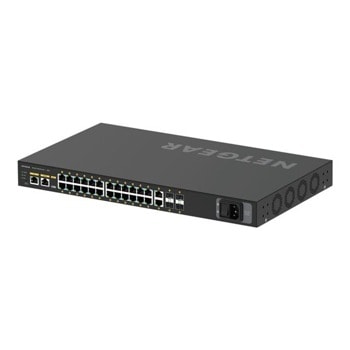 Суич Netgear GSM4230P-100EUS, 1000Mbps, 24 порта, 24 x 10/100/1000 PoE+, 2x 10/100/1000, 4 x 1000Base-X SFP | JAR Computers Netgear AV Line M4250-26G4F