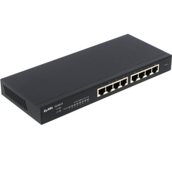 Суич ZyXEL GS1900-8, 1000Mbps, 8 порта, 8x 10/100/1000 BASE-T | JAR Computers ZyXEL GS1900-8