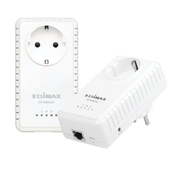 Powerline адаптер Edimax AV600, 600Mbps, максимален обхват до 300m, 1x 1000Mbps порт, 2 устройства | JAR Computers Edimax AV600 HP-6002ACK