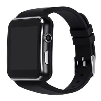 Смарт часовник Diva SM0715B, Bluetooth 3.0, Micro SIM слот, 1.54″ (3.91 cm) TFT LCD дисплей, Android, черен image