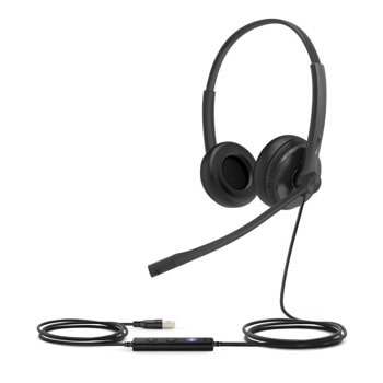 Конферентни слушалки Yealink UH34 Dual, микрофон, пасивно шумопотискане, USB, черни | JAR Computers Yealink UH34 Dual 1308043