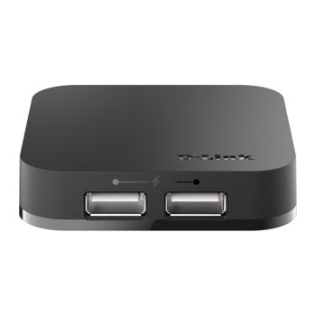 USB Хъб D-Link DUB-H4, 4 порта, от USB Mini-B към 4x USB 2.0 Type-A, черен | JAR Computers D-Link DUB-H4 4-Port USB2.0 Hub