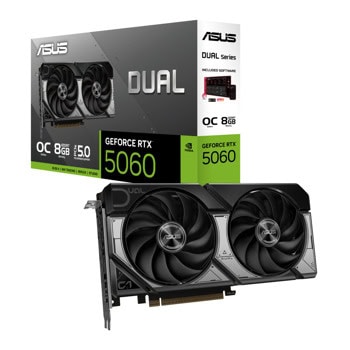 Видео карта Nvidia GF RTX 5060, 8GB,Asus DUAL, OC, PCI-E 5.0, GDDR7, 128-bit, DisplayPort, HDMI | JAR Computers ASUS DUAL-RTX5060-O8G