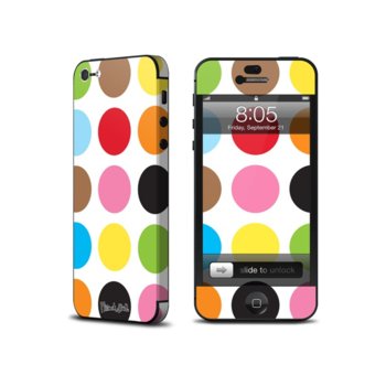 Скин "стикер" Decalgirl Multidot, за iPhone 5/5S, обхваща и антената | JAR Computers Decalgirl Multidot