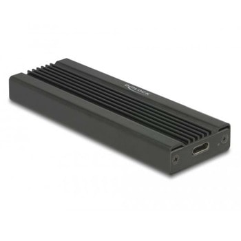 Кутия M.2 2280, DeLock 42600, за М.2 2280 SSD, USB3.2 Gen 2 Type-C, кабел от USB-C(м) към USB-C(м), черна | JAR Computers Delock 42600 M.2 NVMe