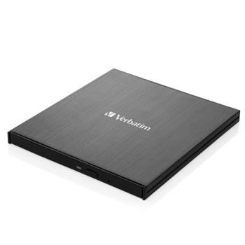 Оптично устройство Verbatim External Slimline 43886, външно, USB-C, четене/записване, черно | JAR Computers Verbatim Slimline CD/DVD Writer USB 3.2